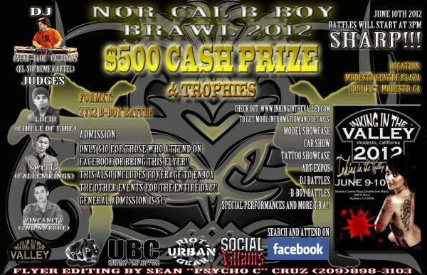 Nor-Cal Bboy Brawl poster