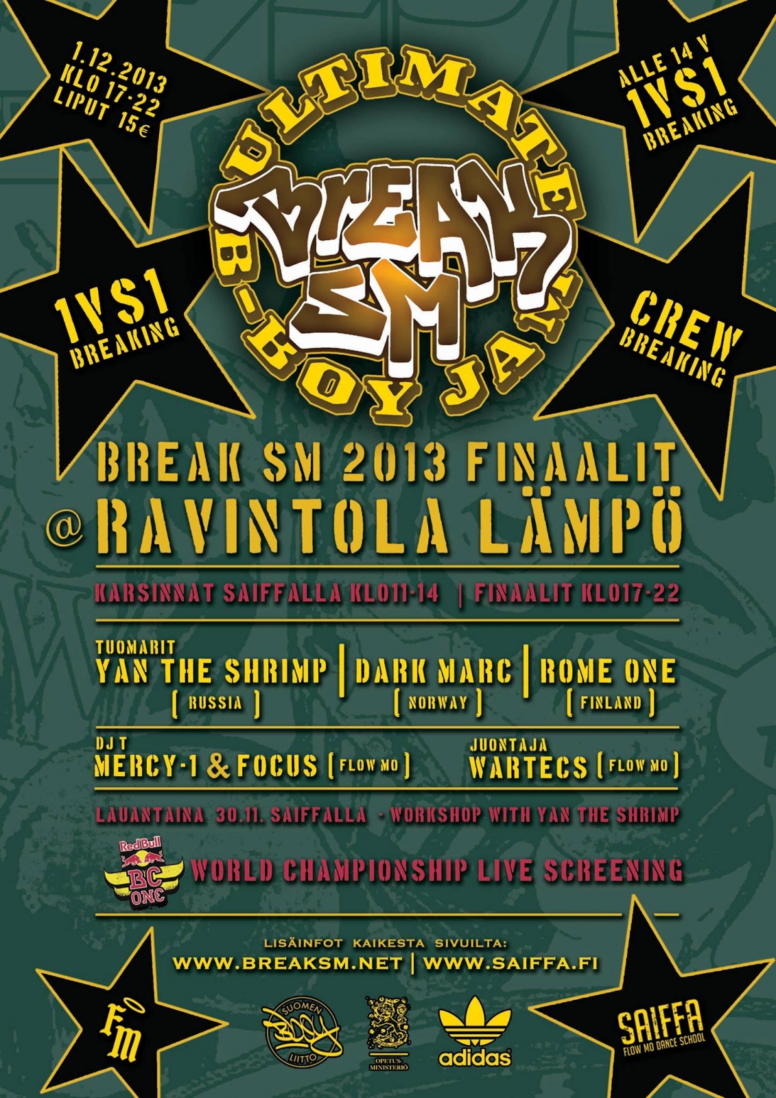 Finnish Open Bboy Championships / Break SM poster