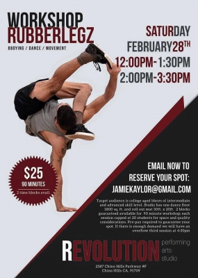 Rubberlegz Workshop at Revolution Performing Arts Studio