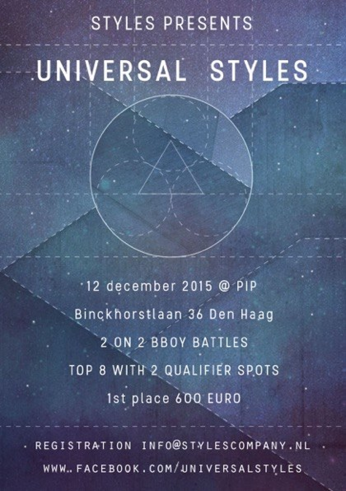 Universal Styles 2ON2 BBoy battle poster