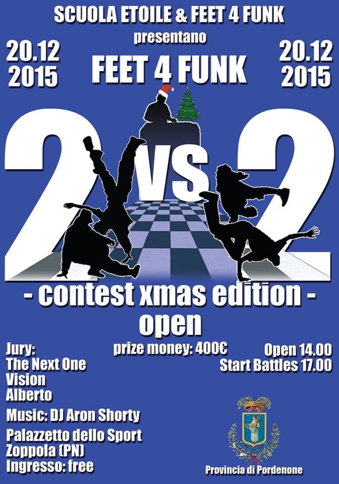 Feet 4 funk contest Xmas edition poster