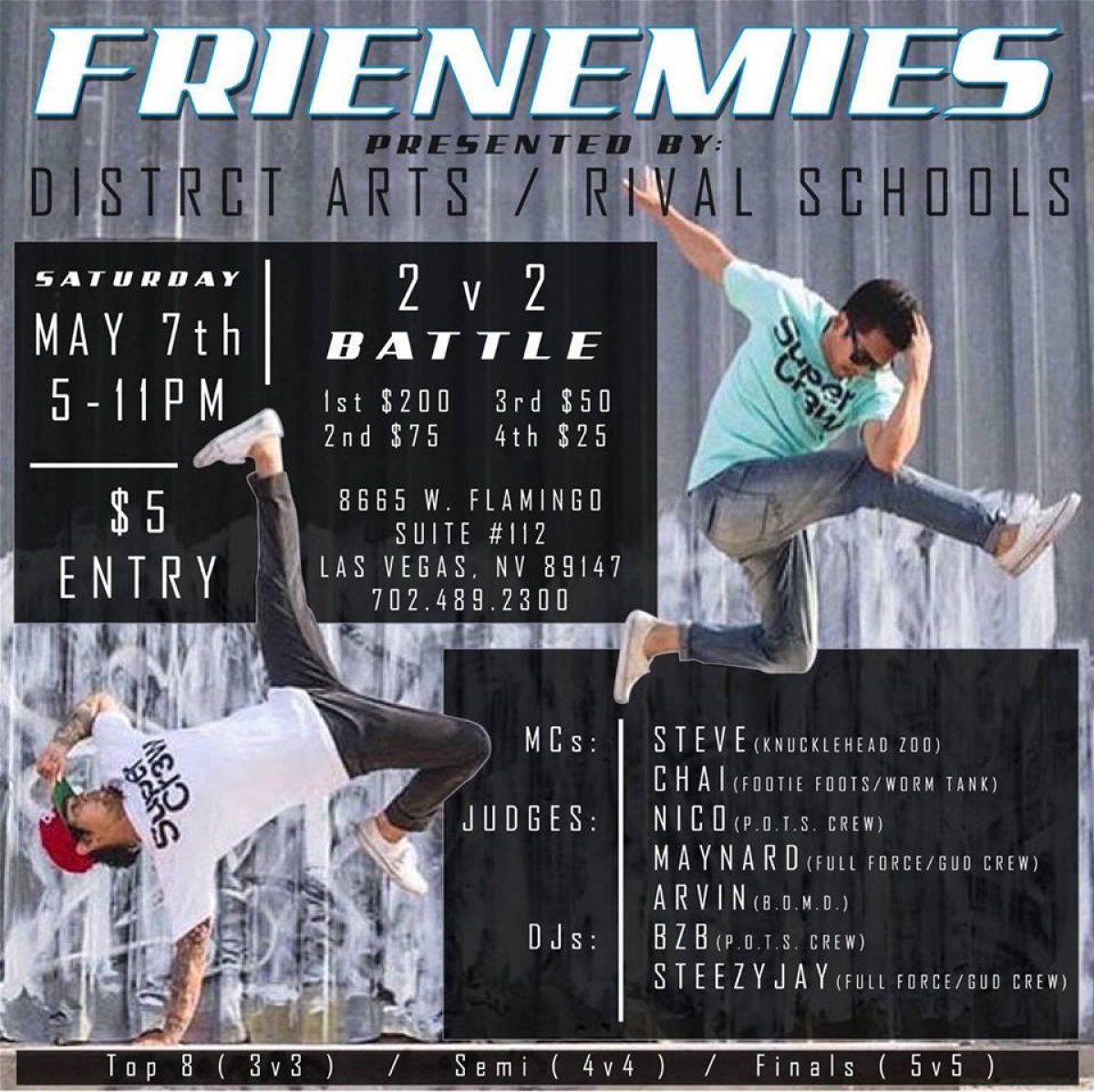 Rival Schools/Distrct Arts: FRIENEMIES poster