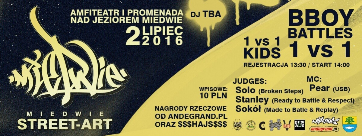 Bboy Jam Battle 1vs1 - Miedwie Street Art poster