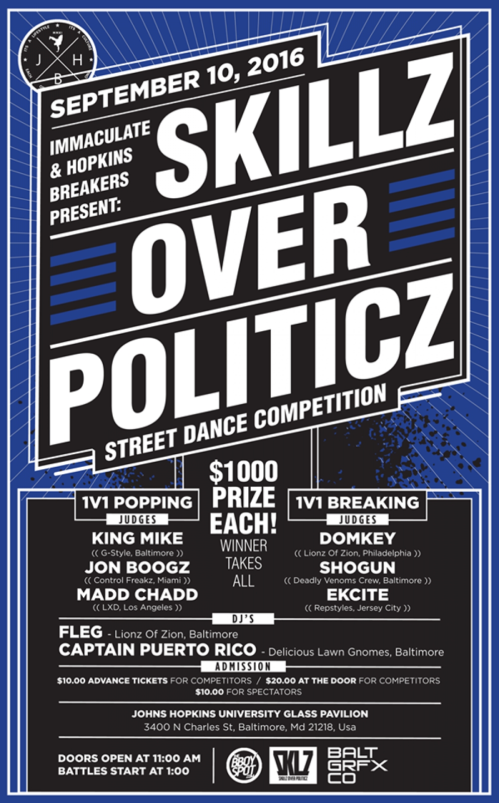 Skillz Over Politicz: Street Dance Competition poster