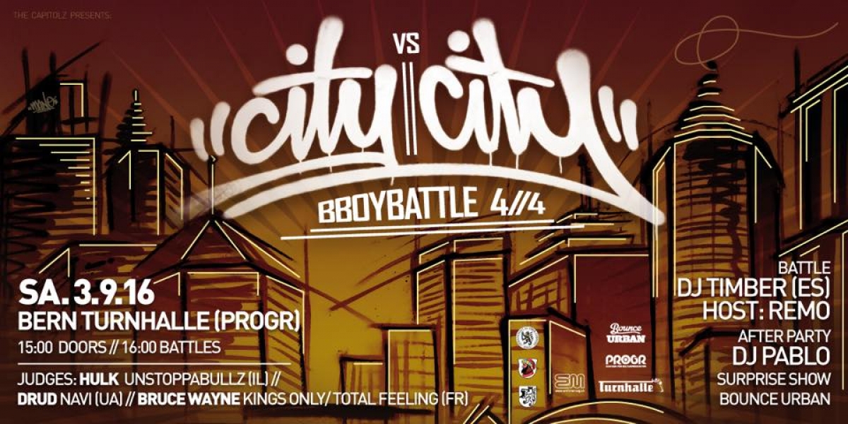 City vs. City B-Boy Battle 2016 poster
