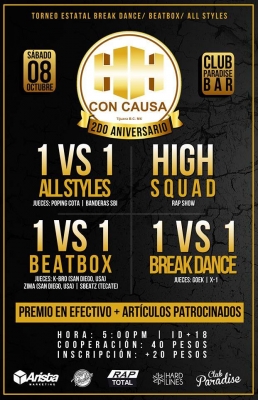 HHCC 2do Aniversario Torneo Estatal BeatBox BreakDance AllStyle