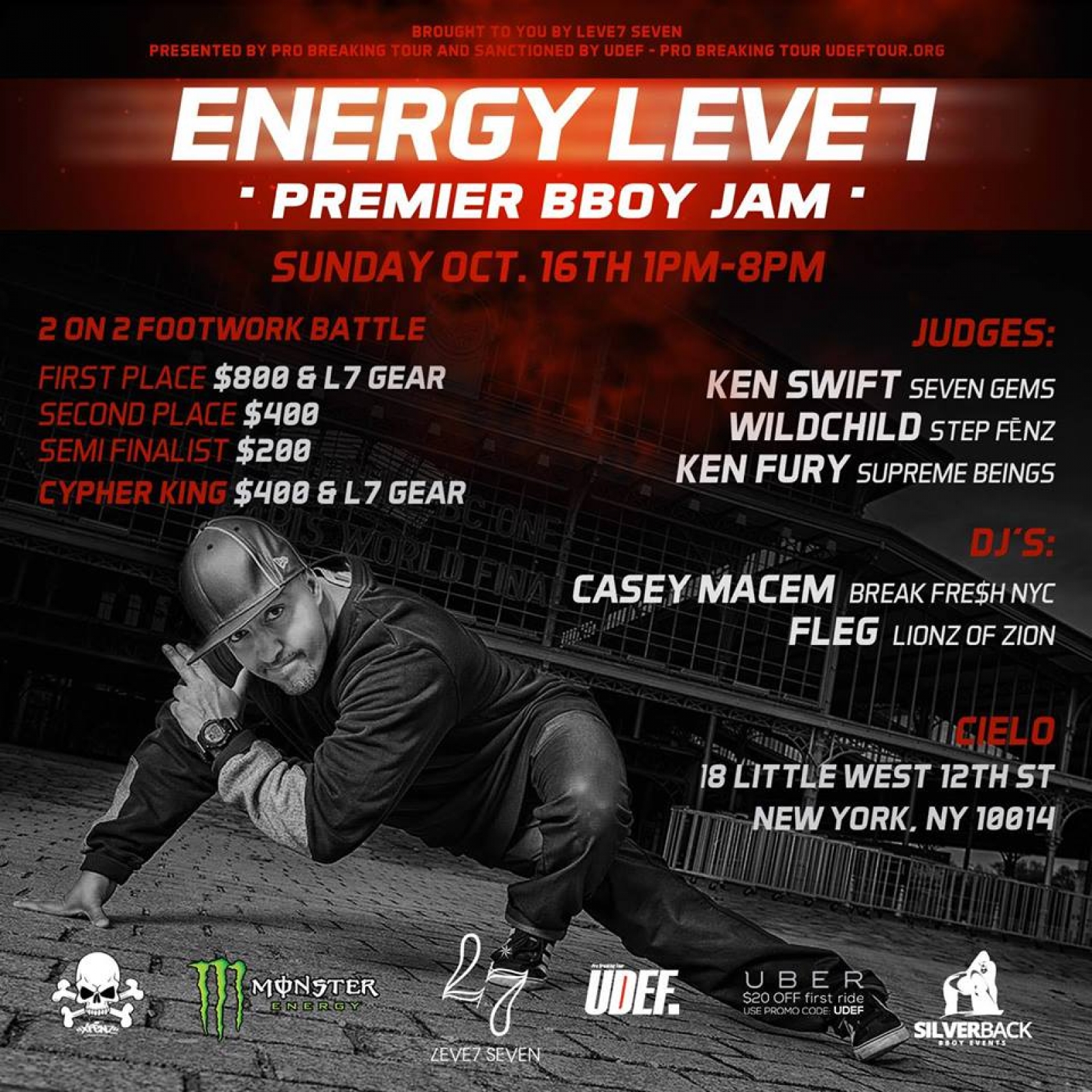 Energy LEVE7 016 - Premier 2 on 2 Footwork Jam poster
