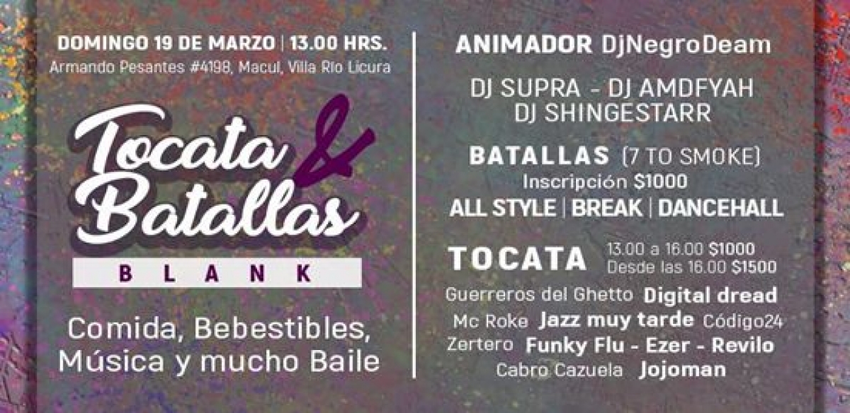 Tocata Y Batallas A Beneficio 2017 poster