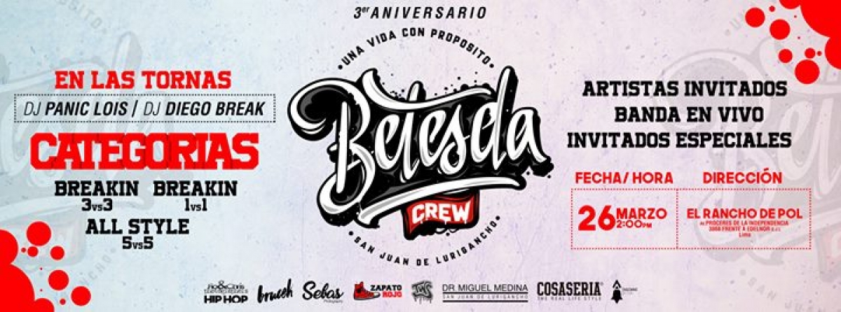 3er Aniversario Betesda Crew SJL  2017 poster