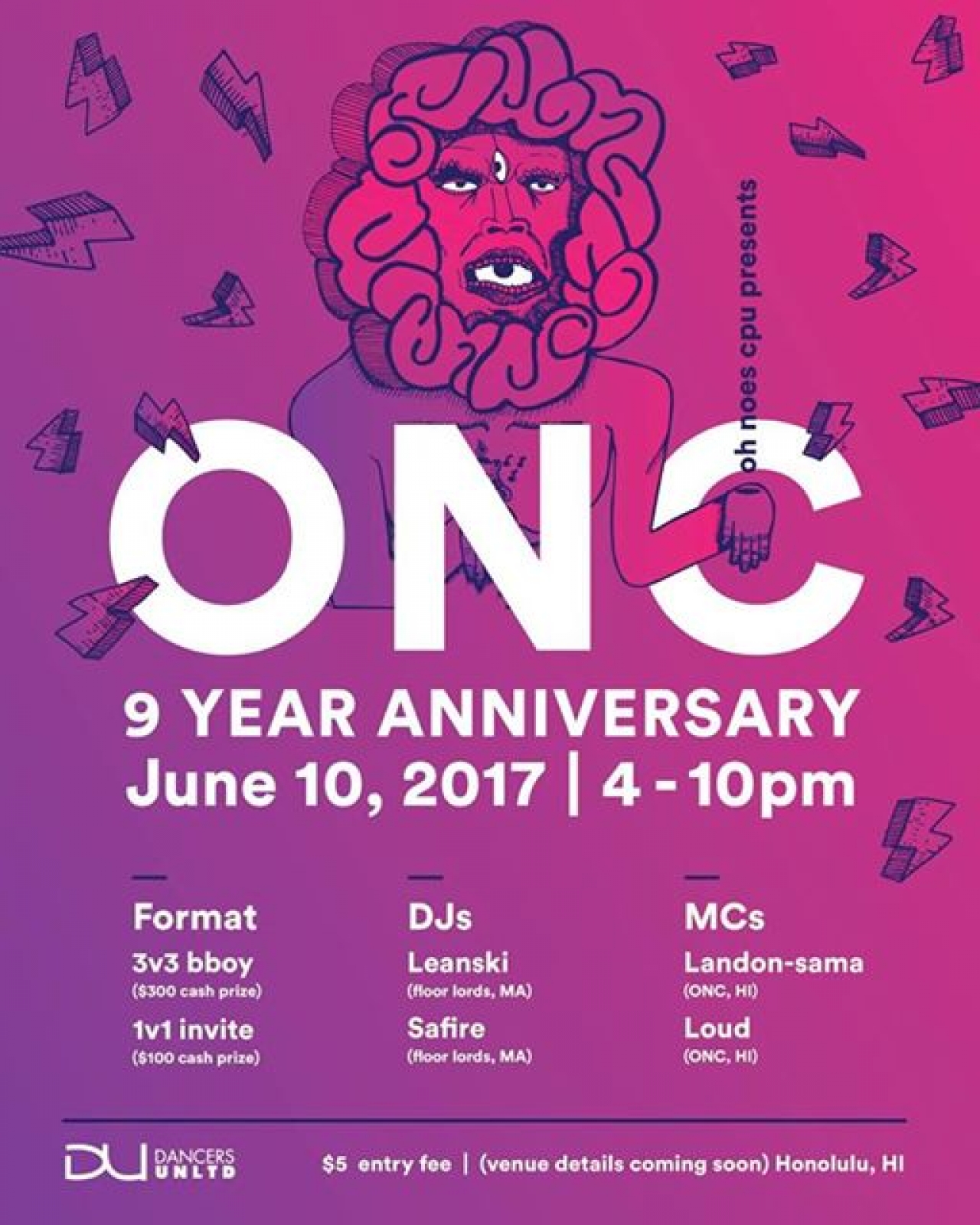 ONC 9 Year Anniversary 2017 poster