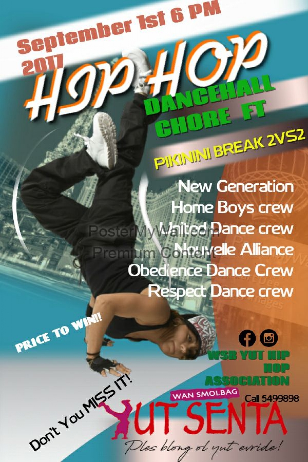 Hip Hop Dancehall Chore + Pikinini Break Battle 2017 poster