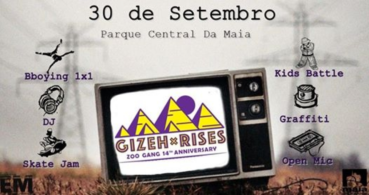 Gizeh X Rises The Zoogang 14 Anniversary 2017 poster