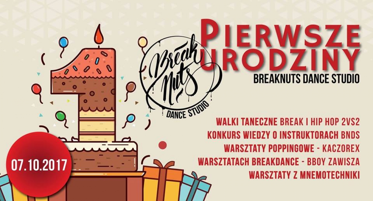 Pierwsze Urodziny Breaknuts Dance Studio 2017 poster