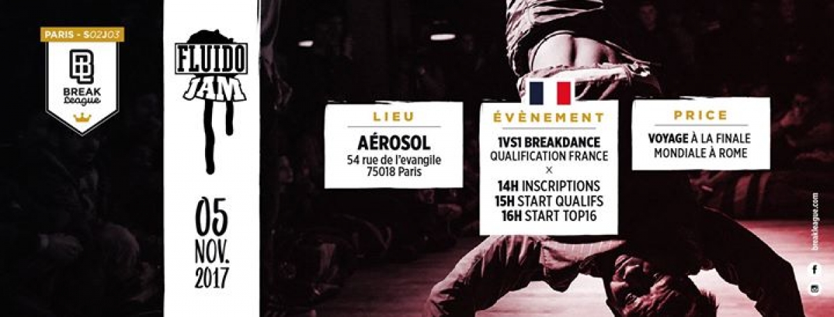 Breakleague J3 x Fluido JAM 2017 poster