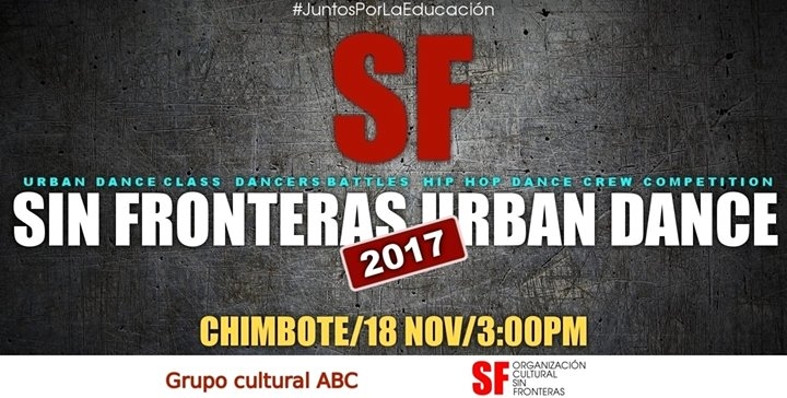 Sin Fronteras Urban Dance 2017 poster