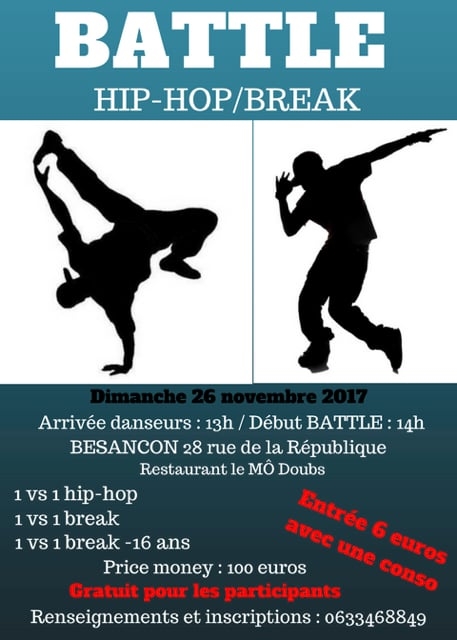 BATTLE HIP HOP/BREAK BESANÇON 2017 poster