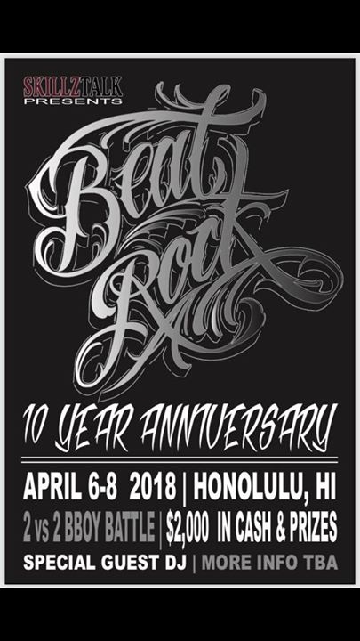 Skillz Talk x Beat Rock Krew 10 year Anniversary 2018 poster