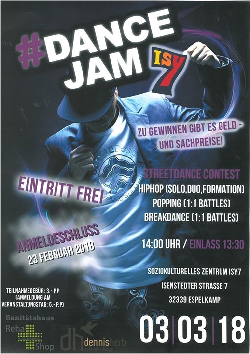 Isy7 Dance Jam 2018 poster