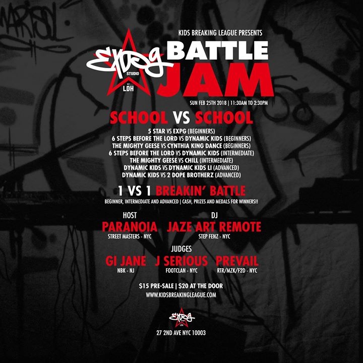 EXPG Battle Jam 2018 poster