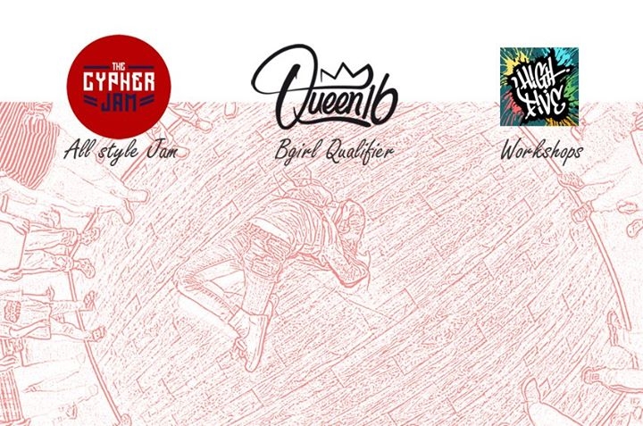 The Cypher Jam x Queen 16 Qualifier x High five 2018 poster