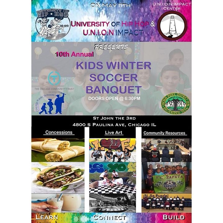 10th Annual Kids Winter Soccer Banquet 2018 poster