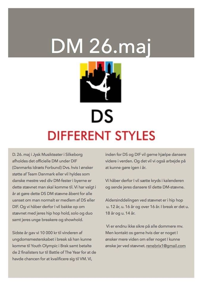 DM Different Styles Dans 2018 poster