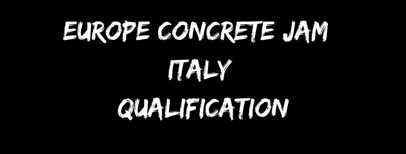 Europe Concrete Jam Italian Qualification 2018 poster