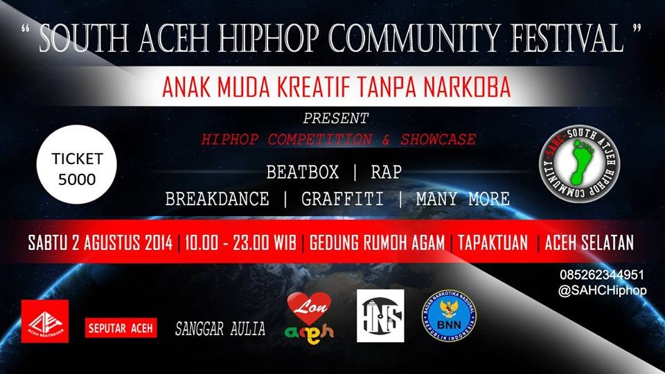 South Aceh Hiphop Community Festival 2018 poster