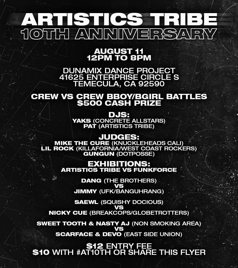 Artistics Tribe 10th Anniversary 2018 poster