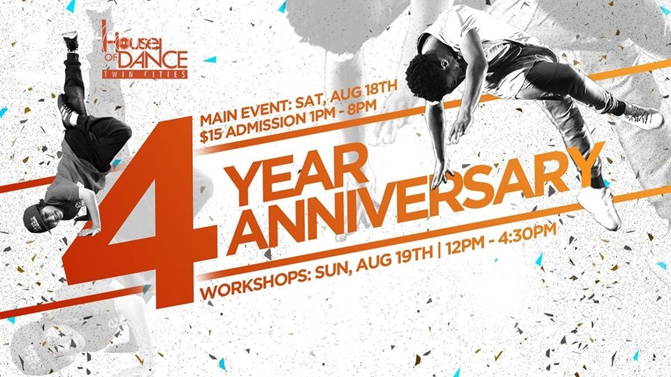House Of Dance Twin Cities 4 Year Anniversary 2018 poster