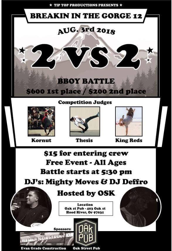 Breakin in the Gorge 2018 poster