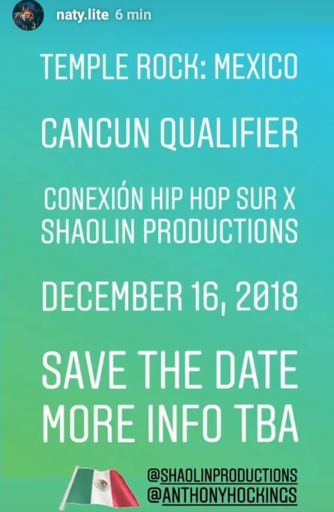 Temple Rock Mexico 2018 poster