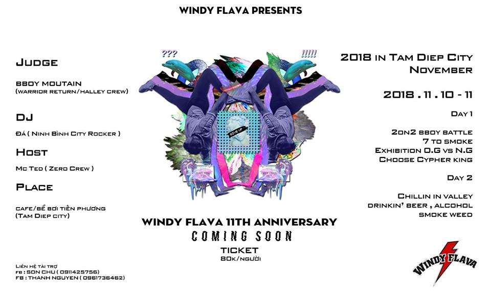 Windy Flava 11th Anniversary 2018 poster