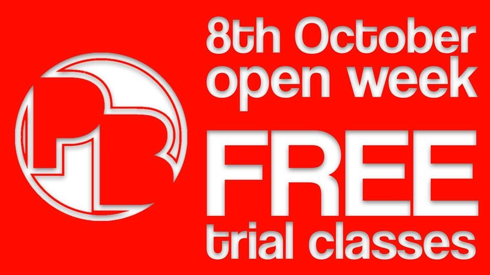 PB Free Trial Classes Open Week 2018 poster