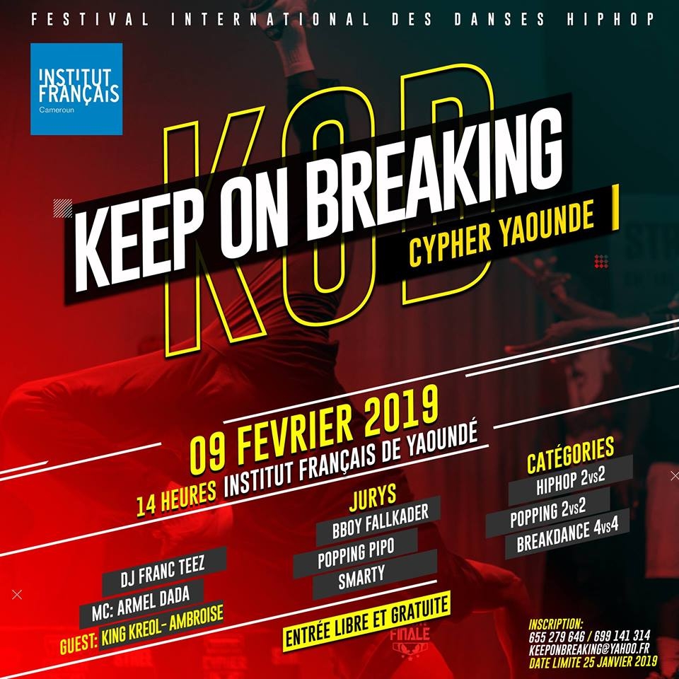 Keep on breaking cypher yaoundé 2019 poster