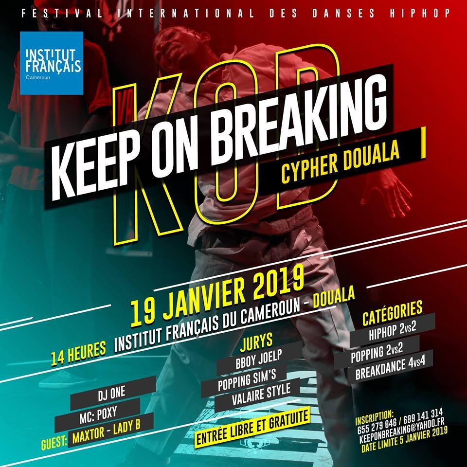 Keep on breaking Cypher Douala 2019 poster