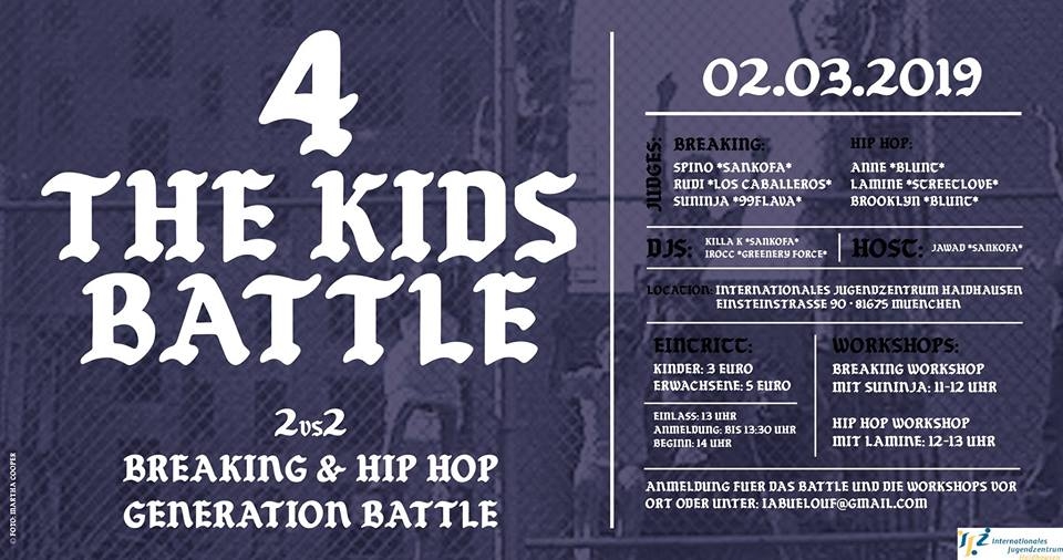 4 the Kidz Battle 2019 poster