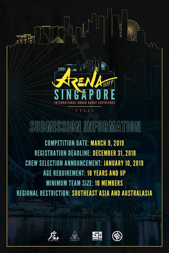 ARENA Singapore Dance Competition 2019 poster