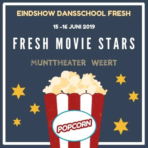 Eindshow dansschool fresh 2019 poster