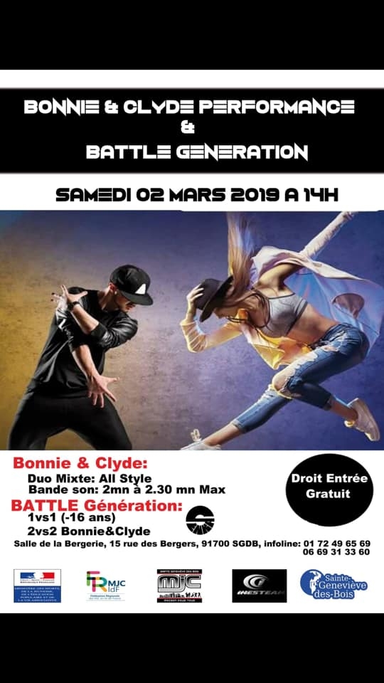 BONNIE&CLYDE PERFORMANCE + BATTLE Génération 2019 poster