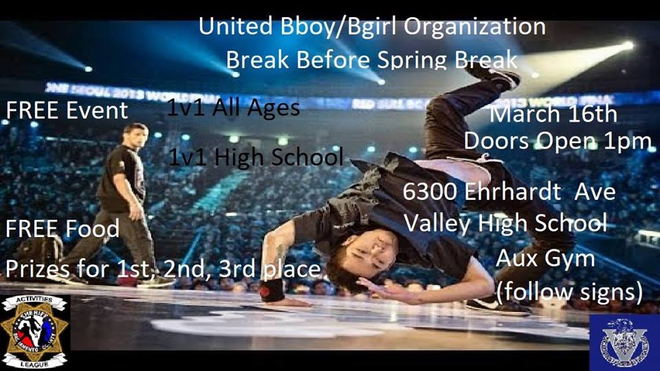 Organization Annual Break Before Spring Break 2019 poster