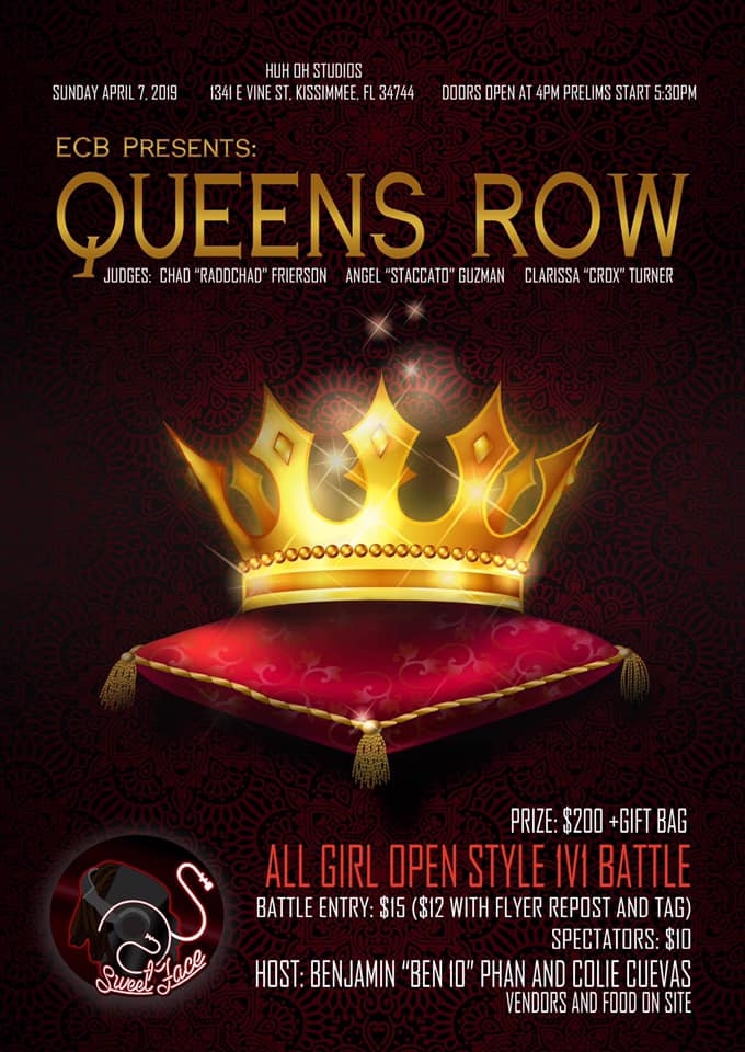 ECB Presents: Queen’s Row 2019 poster