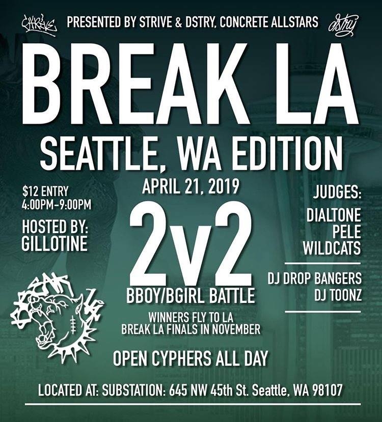 Break La Seattle 2019 poster