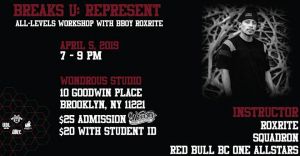 Bboy RoxRite - All Levels Workshop 2019