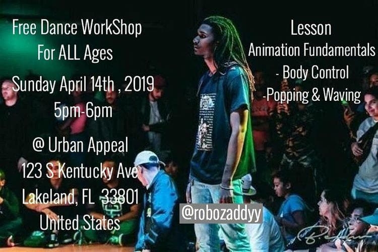 Urban Appeal Free Dance Workshop 2019 poster