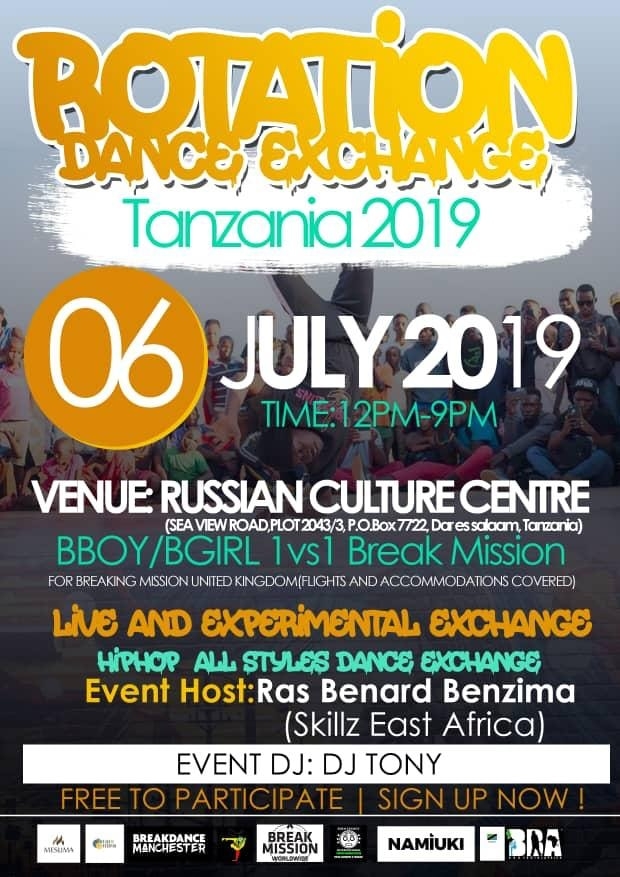 Rotation Dance Exchange Tanzania 2019 poster