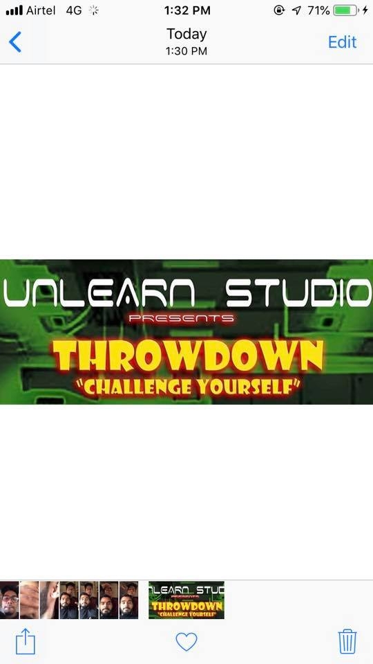 Unlearn studio presents “THROWDOWN” 2019 poster