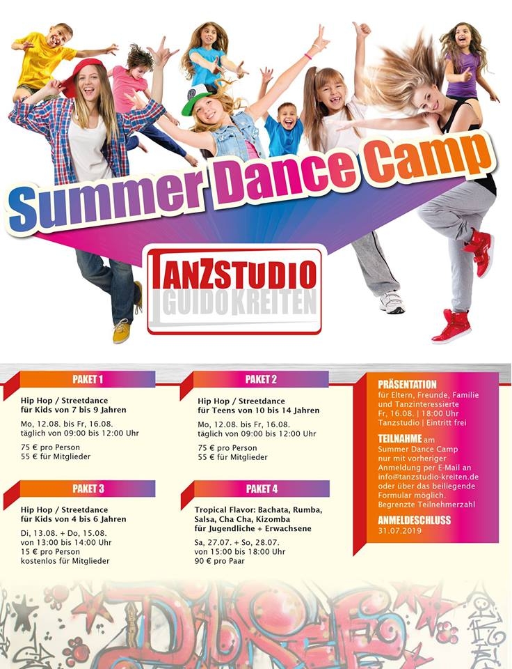 Summer Dance Camp Vurselen 2019 poster