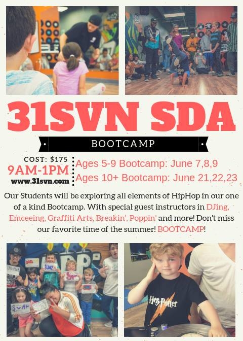 31Svn SDA Summer Bootcamp 2019 poster