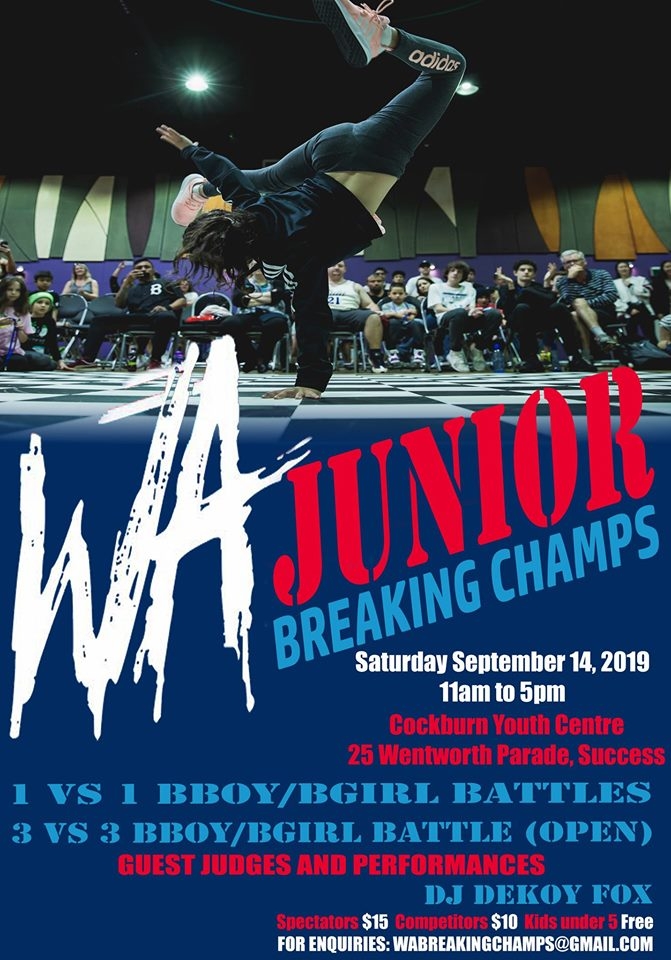 WA Junior Breaking Champs 2019 poster